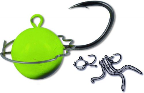 100g Wormball Jig Head black/yellow 1pcs