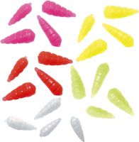Artificial Maggots fluo yellow 25 pieces