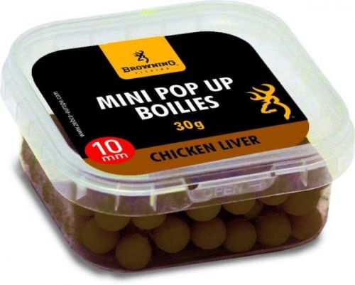 Mini Pop-up Boilie, pre-drilled brown Chicken Liver 10mm 30g