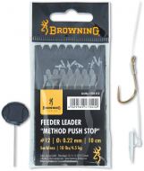 #12 Feeder Leader Method Push Stop bronze 10lbs 0,22mm 10cm 8pcs