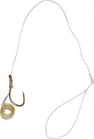 #12 Feeder Method hook-to-nylon with pellet band bronze 7,5lbs 0,20mm 10cm 8 pieces