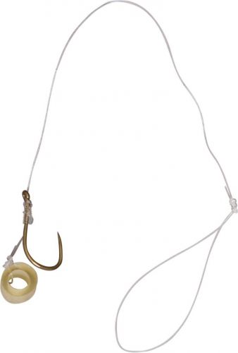 #12 Feeder Method hook-to-nylon with pellet band bronze 7,5lbs 0,20mm 10cm 8 pieces