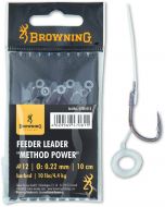 #10 Feeder Leader Method Power Pellet Band bronze 12lbs 0,25mm 10cm 6pcs