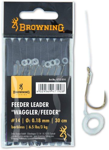 #14 Feeder Leader Waggler/Feeder Pellet Band bronze 6,5lbs 0,18mm 30cm 8pcs