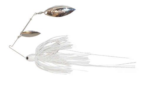Atlas Spinnerbait 1/2oz White Sliver - Holo Nickel