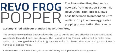 REACTION STRIKE REVOLUTION FROG POPPER 55mm